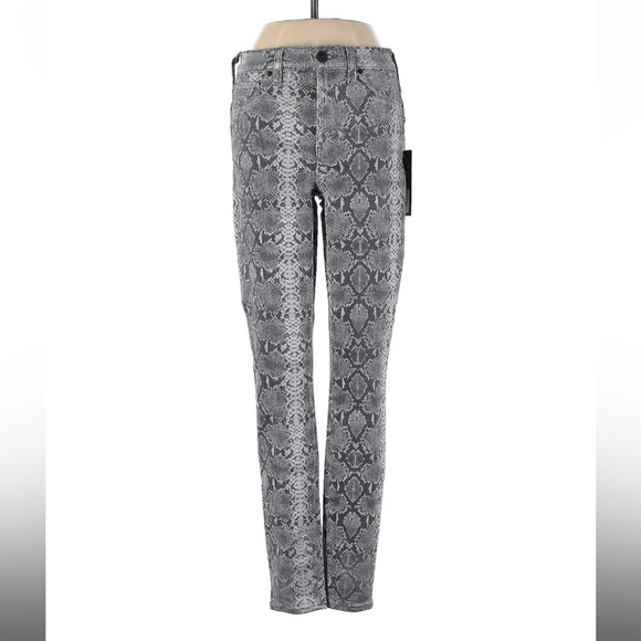 Hudson Barbara Snake Print High Waist Skinny Jean NEW - Picture 2 of 6